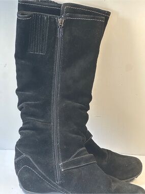 Blondo AquaProtect Black Suede Tall Boots Women’s 8M